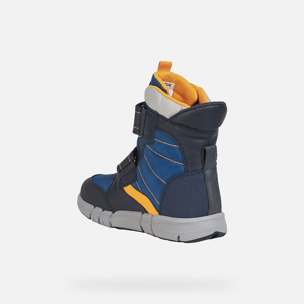 Geox Boots Navy/Orange Flexyper Abx - Geox Boys Shoes - VCHFLR871